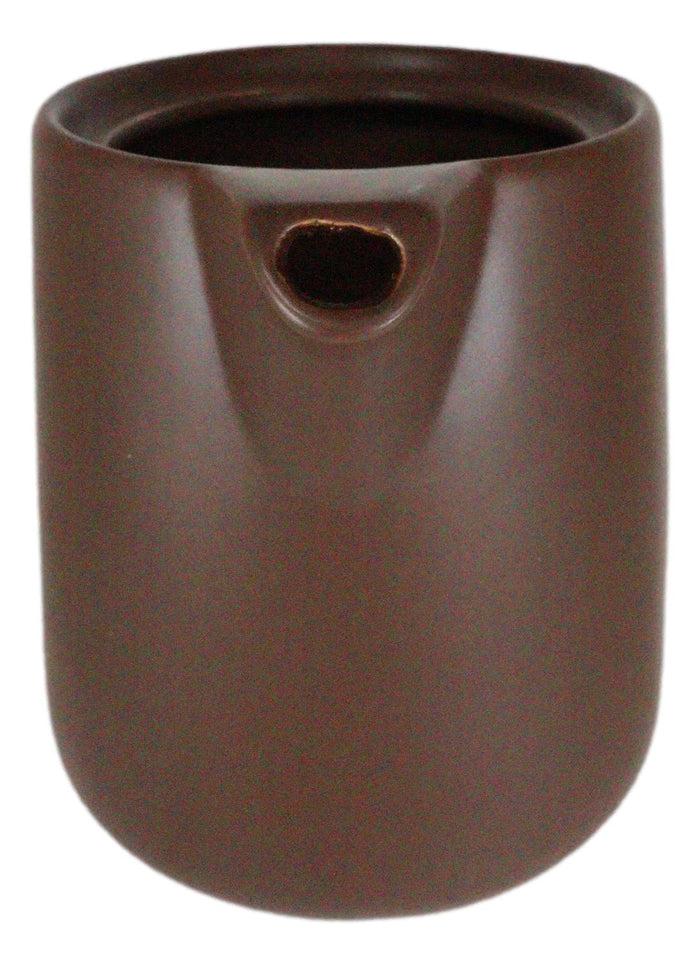 Brown Porcelain Coffee Maker Carafe Pot With Pour Over Dripper Filter Cup Set