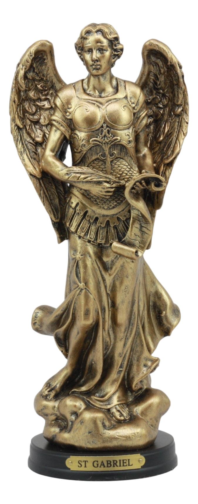 Byzantine Catholic Church Archangel Gabriel With Sacred Scroll Statue 8"Tall