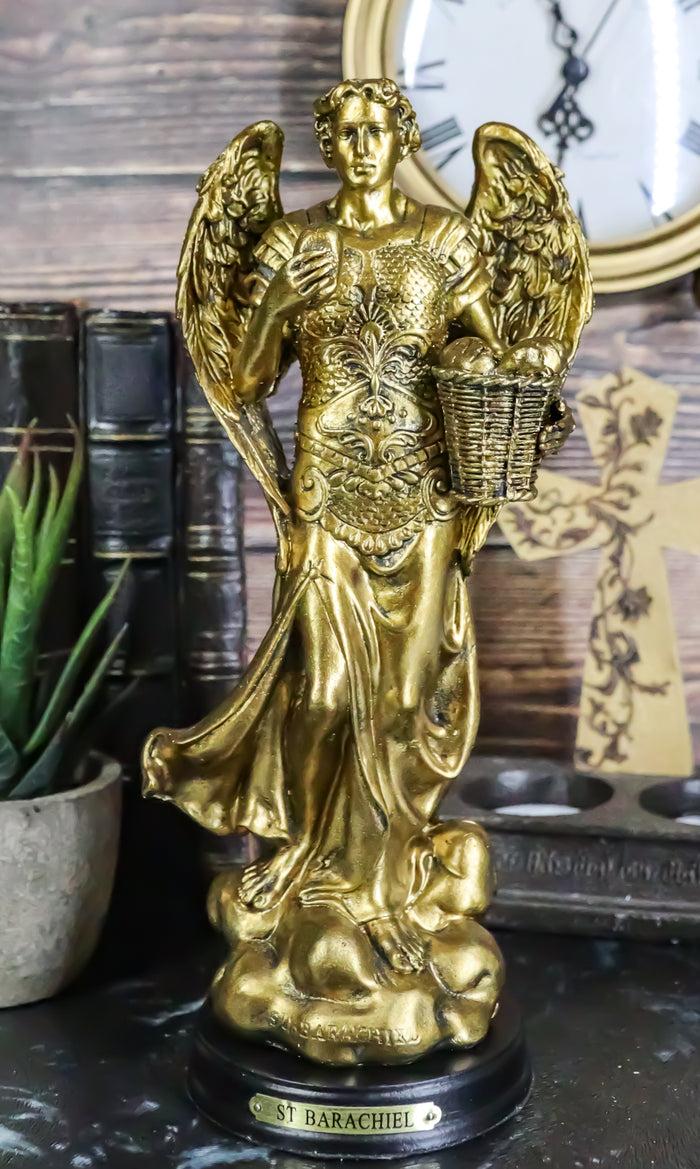 Byzantine Catholic Church Archangel Saint Barachiel Statue 8"H God's Provision