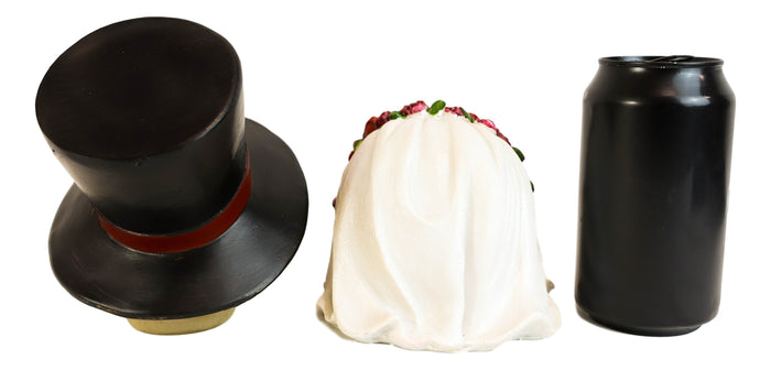 Calaveras De Boda Love Never Dies Wedding Bride And Groom Skulls Figurine Set