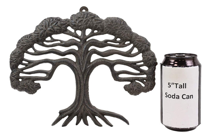 Cast Iron Celtic Tree Of Life With Detailed Branch And Root Systems Wall Decor