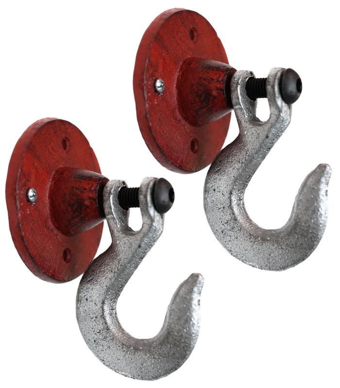 Cast Iron Decorative Tow Style Farmhouse Red Swivel Coat Hat Hook Wall Hanger