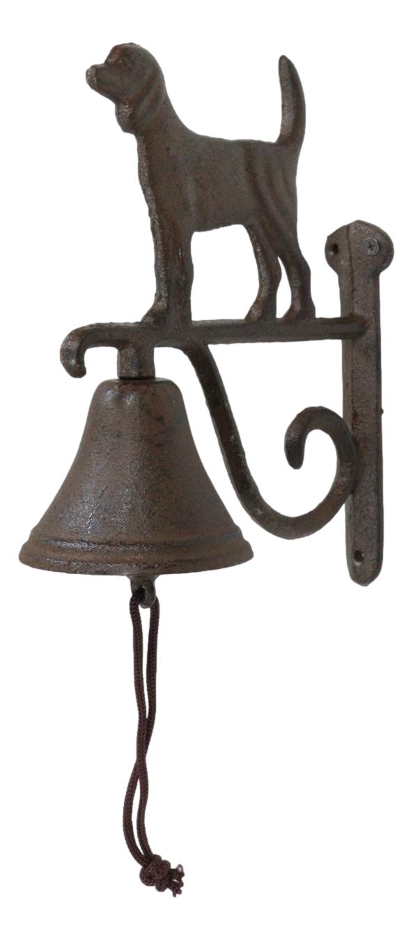 Cast Iron Rustic Vintage Western Puppy Dog Door Wall Dinner Yard Farm Bell Decor