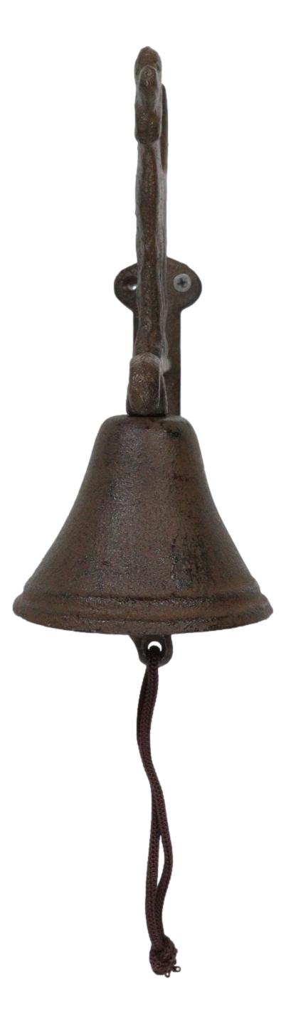 Cast Iron Rustic Vintage Western Puppy Dog Door Wall Dinner Yard Farm Bell Decor