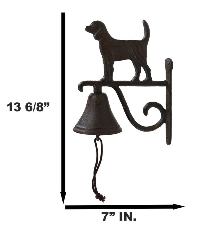 Cast Iron Rustic Vintage Western Puppy Dog Door Wall Dinner Yard Farm Bell Decor