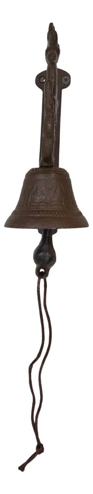 Cast Iron Rustic Vintage Western Stag Deer Bell Door Wall Dinner Yard Farm