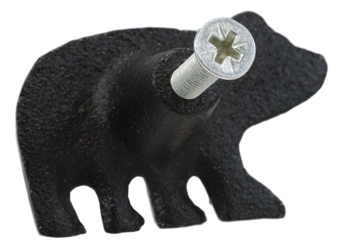 Cast Iron Rustic Western Black Bear Drawer Cabinet Door Knobs Hardware 12 Pack