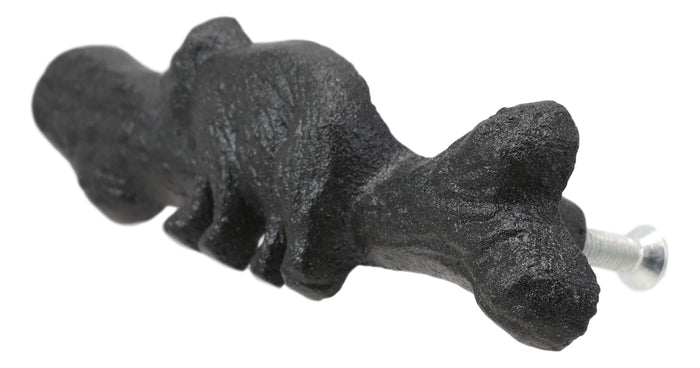 Cast Iron Rustic Western Black Bear Drawer Cabinet Door Pulls Hardware 6 Pack
