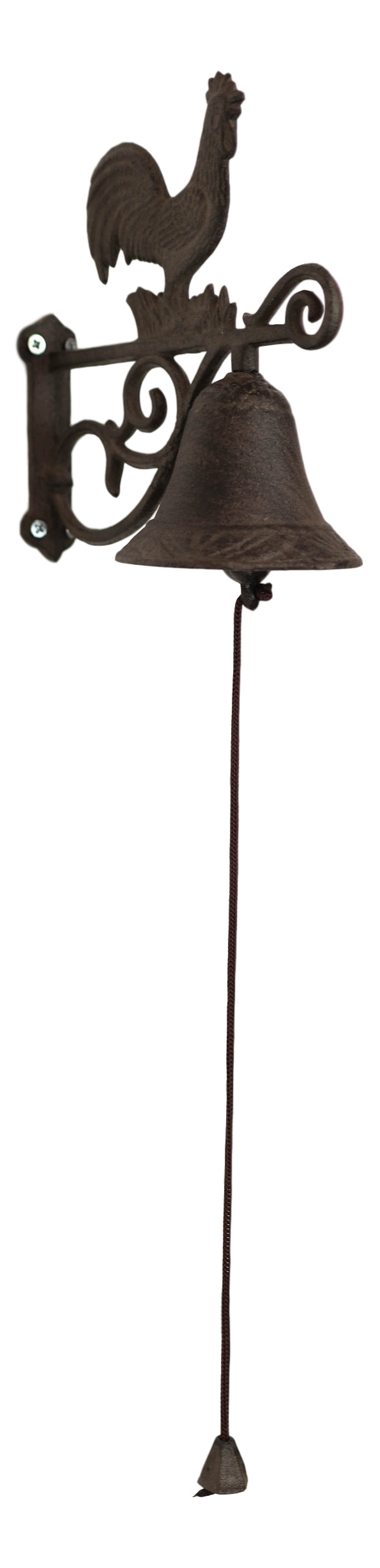 Cast Iron Rustic Western Farmhouse Rooster Chicken Door Wall Dinner Yard Bell