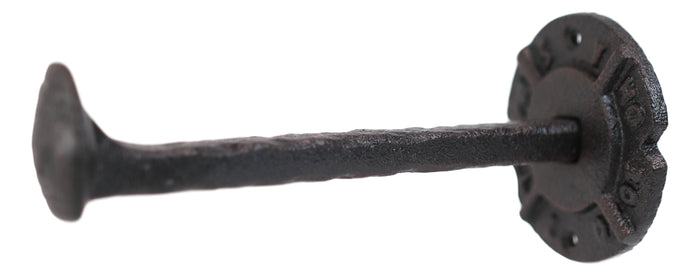 Cast Iron Rustic Western Long Railroad Nail Spike Wall Hanger Coat Hook Set Of 4
