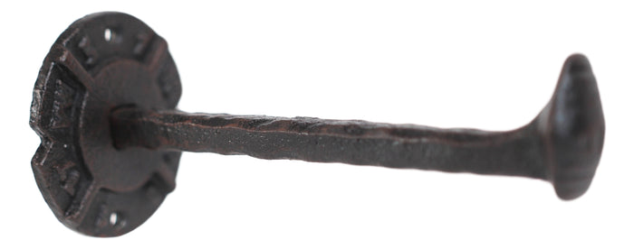 Cast Iron Rustic Western Long Railroad Nail Spike Wall Hanger Coat Hook Set Of 4