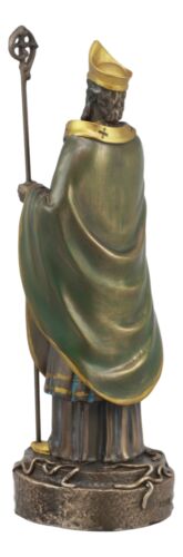 Catholic Irish Saint Patrick Holding Staff Statue 7.5"Tall Apostle Of Ireland