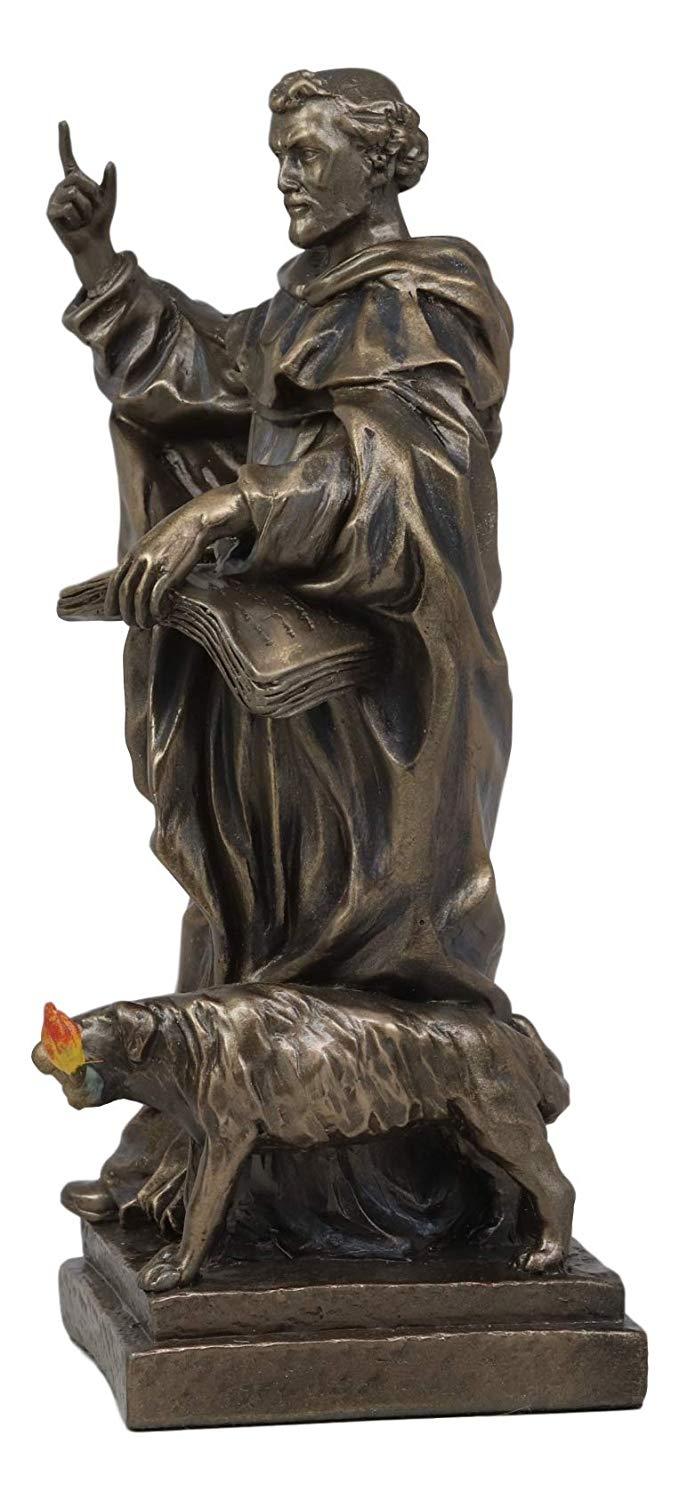 Catholic Priest Saint Dominic Of Osma With Hound Dog Statue Patron Of Astronomy