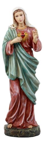 Catholic Sacred Heart Of Mary Statue Immaculate Compassion Of Madonna Devotion