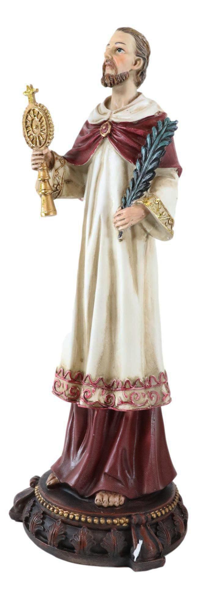 Catholic Saint Raymond Nonnatus With Monstrance And Martyr Palm Branch Figurine