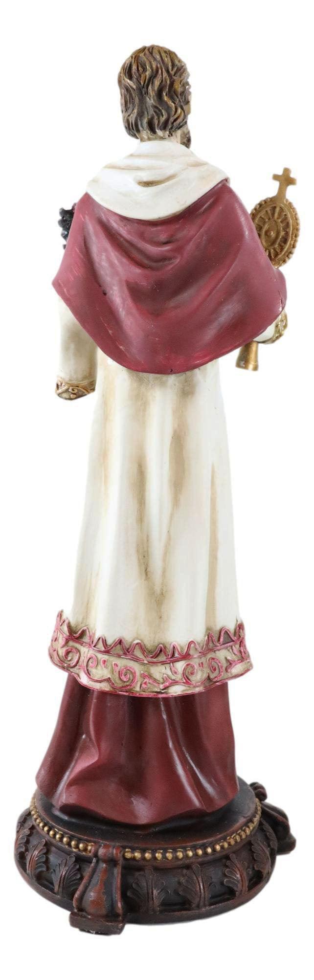 Catholic Saint Raymond Nonnatus With Monstrance And Martyr Palm Branch Figurine