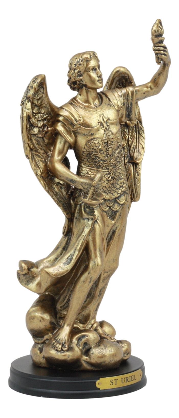 Catholic Saint Uriel The Archangel Statue 8"H Patron Of Confirmation And Ecology