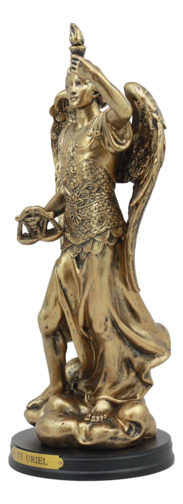 Catholic Saint Uriel The Archangel Statue 8"H Patron Of Confirmation And Ecology
