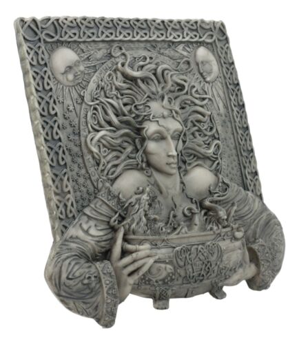 Celtic Goddess Of Rebirth Cerridwen With Magical Potions Cauldron Wall Decor