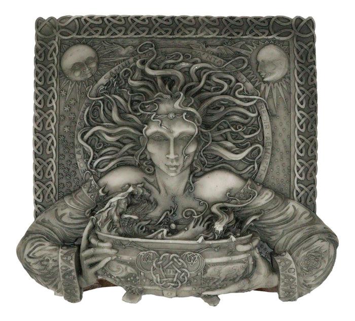 Celtic Goddess Of Rebirth Cerridwen With Magical Potions Cauldron Wall Decor