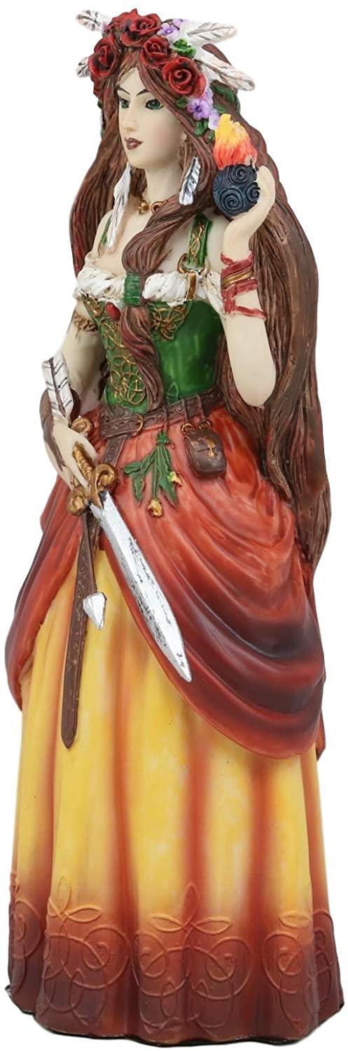 Celtic Irish Goddess Brigid Threefold Deity Of Heling Poetry Smithcraft Figurine