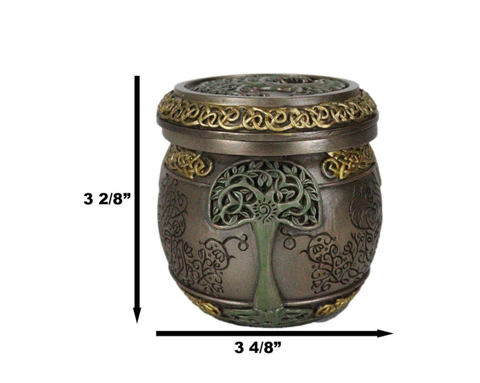 Celtic Knot Sacred Tree Of Life Yggdrasil Triple Goddess Decorative Jewelry Box