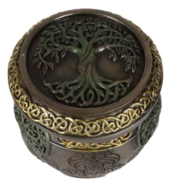 Celtic Knot Sacred Tree Of Life Yggdrasil Triple Goddess Decorative Jewelry Box