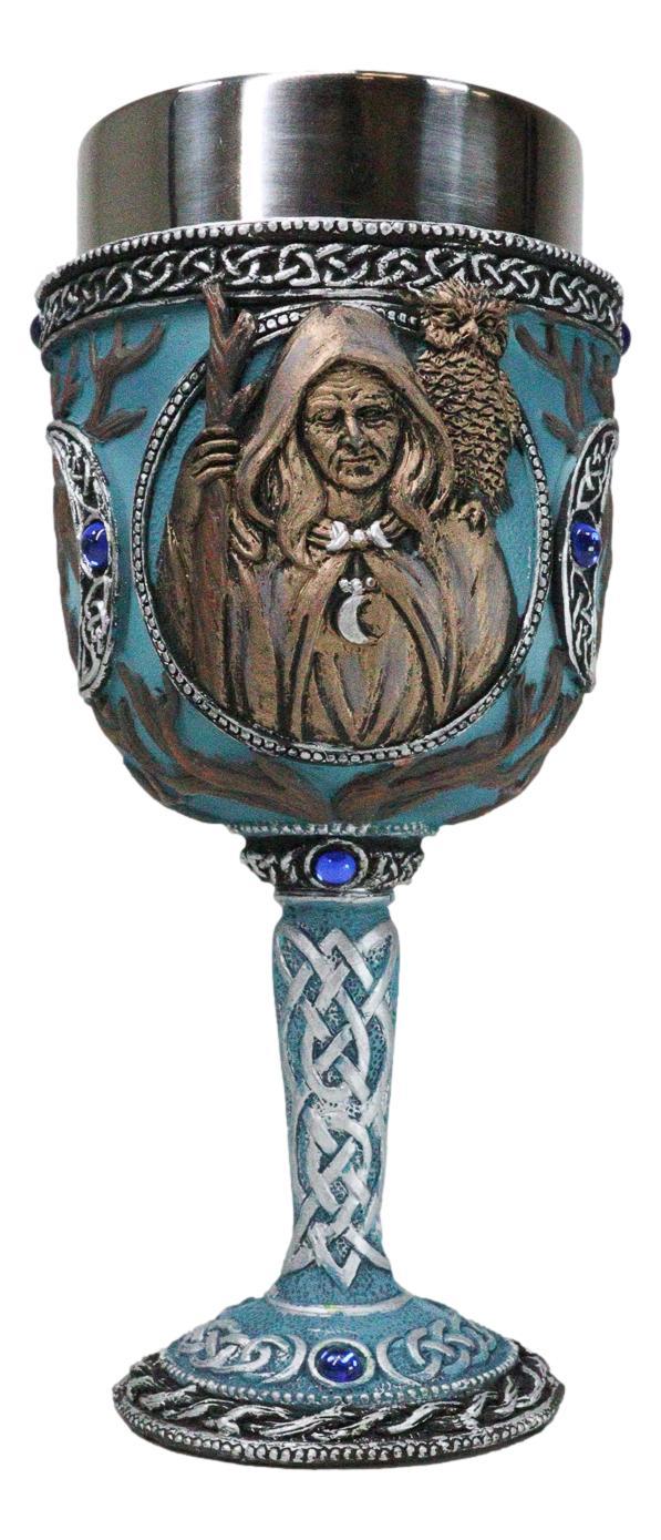 Celtic Knot Triple Moon Goddess Maiden Mother Crone Pagan Wiccan Wine Goblet Celtic Knot Triple Moon Goddess Maiden Mother Crone Pagan Wiccan Wine Goblet