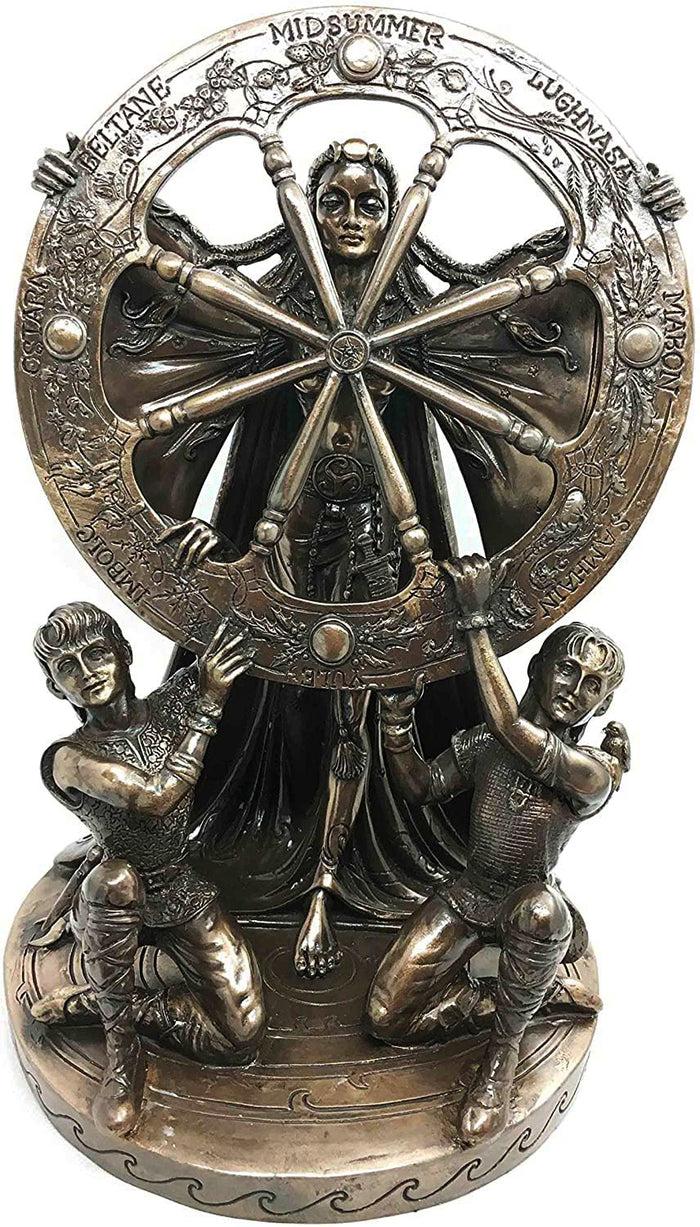 Celtic North Star Moon Goddess Arianrhod Figurine Cosmic Wheel Of The Year