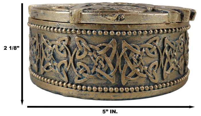 Celtic Raven Lludd Morrigan Pentacle Rune Knotwork Symbols Decorative Box