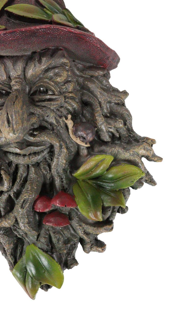 Celtic Toadstool And Snails Greenman With Magical Sorting Hat Wall Decor Plaque