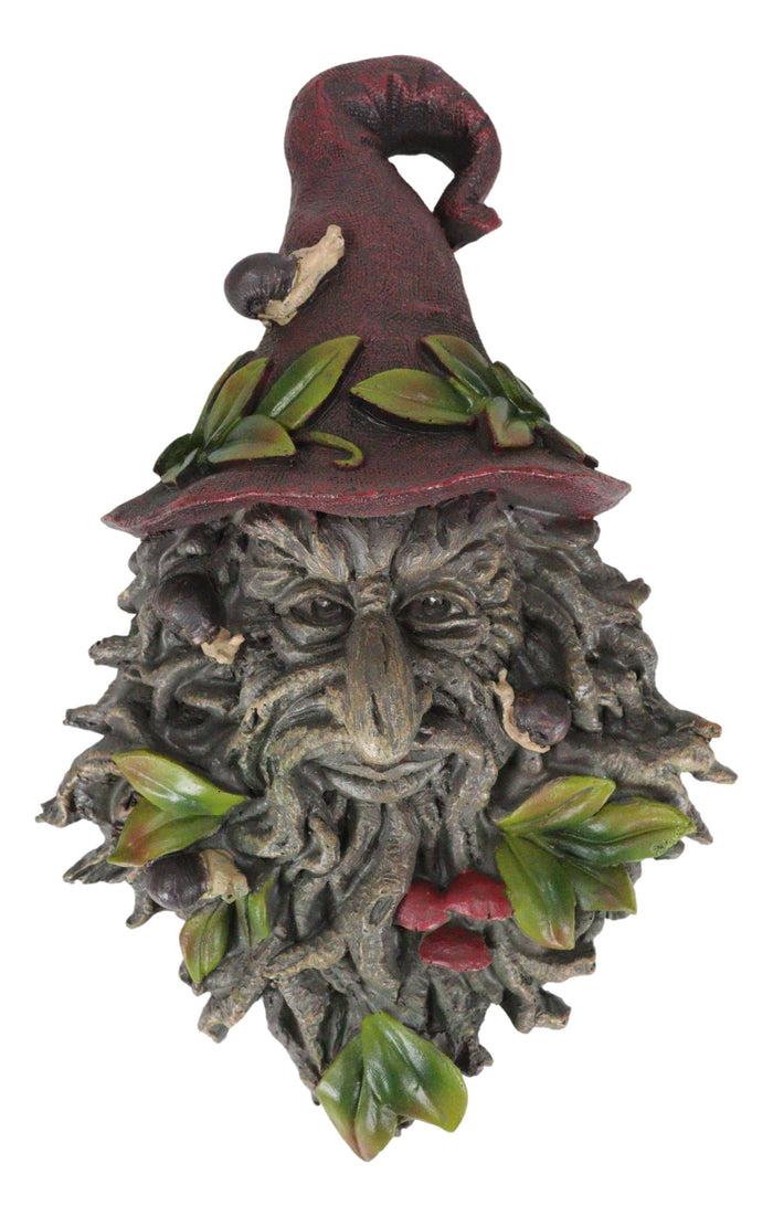 Celtic Toadstool And Snails Greenman With Magical Sorting Hat Wall Decor Plaque
