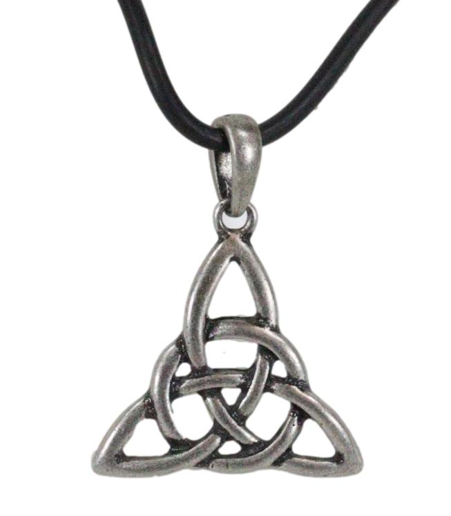 Celtic Trinity Tribal Knotwork Pendant Medallion Necklace Accessory Jewelry