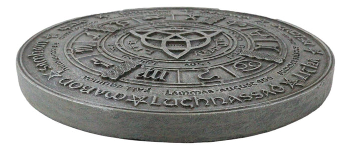 Celtic Trinity Triquetra Knot With Wicca Symbols Wheel Of The Year Wall Plaque
