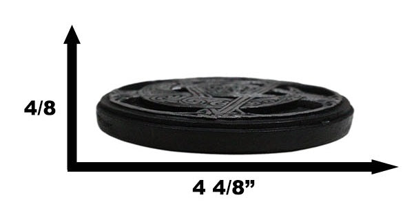 Celtic Triskele Wicca Sacred Symbols Triple Moon Pentagram Round Incense Holder