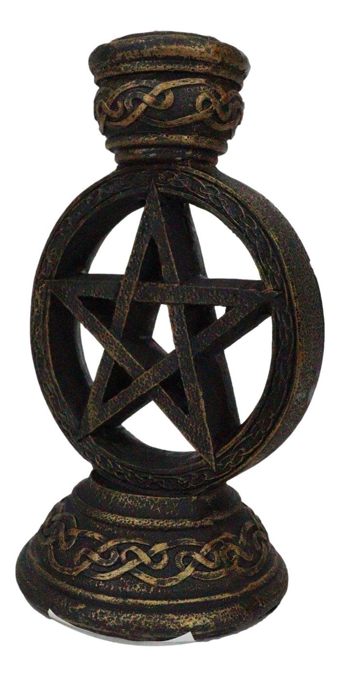 Celtic Witchcraft Wicca Sacred Pentagram Circle Backflow Incense Burner Figurine