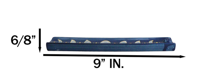Ceramic Celestial Astrology Midnight Blue Moon Phase Incense Burner Figurine