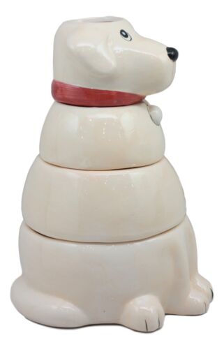 Ceramic Pedigree Labrador Dog Stackable Measuring Cups Set Of 4 Baking Cooking