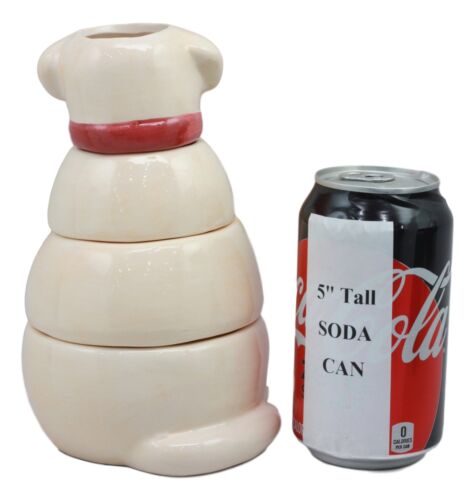 Ceramic Pedigree Labrador Dog Stackable Measuring Cups Set Of 4 Baking Cooking
