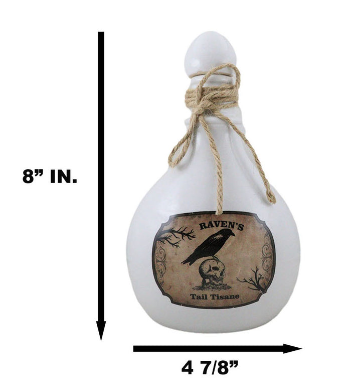 Ceramic Raven Crow Tail Tisane Mad Doctor Witchcraft Poison Prop Potion Bottle