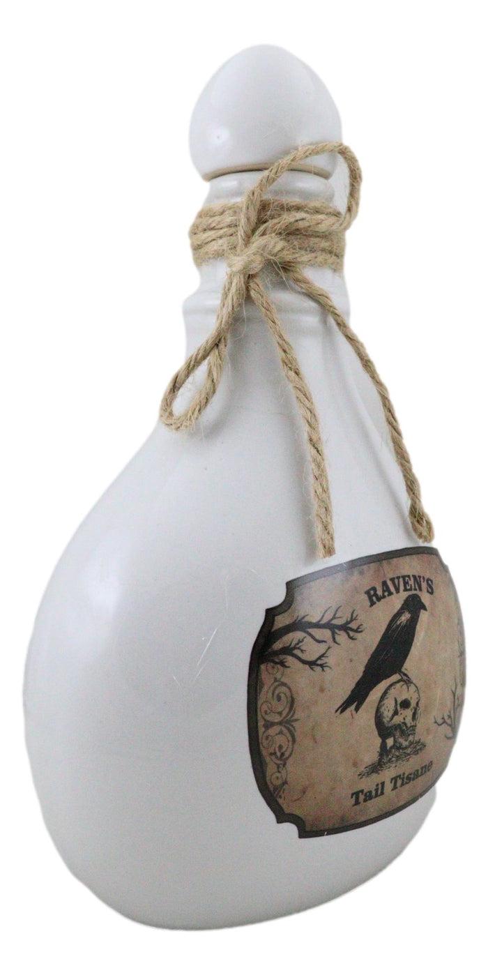 Ceramic Raven Crow Tail Tisane Mad Doctor Witchcraft Poison Prop Potion Bottle