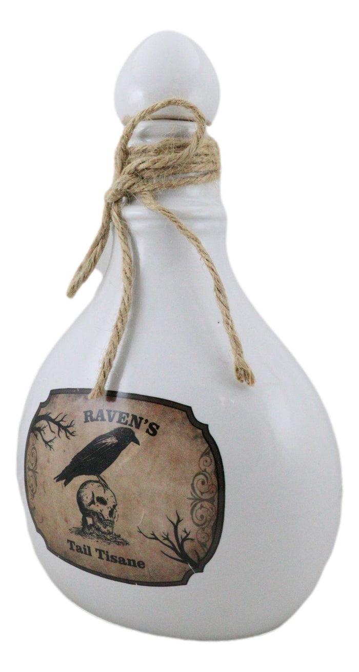 Ceramic Raven Crow Tail Tisane Mad Doctor Witchcraft Poison Prop Potion Bottle