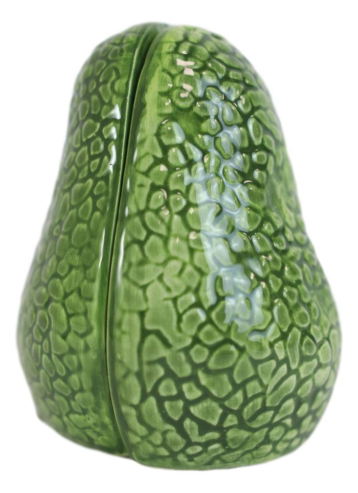 Ceramic Superfood Hearty Avocado Halves Salt And Pepper Shakers Figurine Set