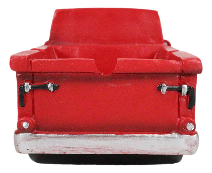Classic Vintage Red Pickup Truck Hauling Smokes Cigarette Ashtray Figurine