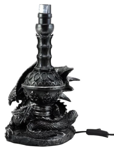 Climbing Gothic Dragon Desktop Table Lamp Statue Decor With Shade 19"H