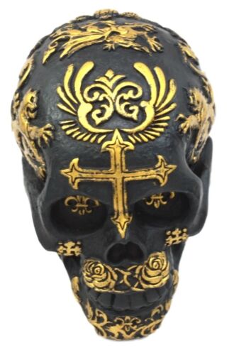 Coat Of Arms Templar Saint George Skull Figurine Royal Lion Heraldry Le Fleur