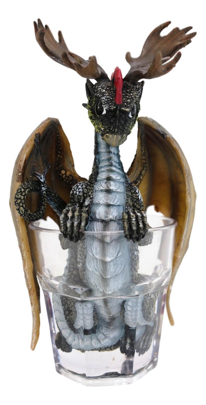 Cocktail Spirit Drunken Vodka Elk Moose Dragon Statue Fantasy Decor Figurine