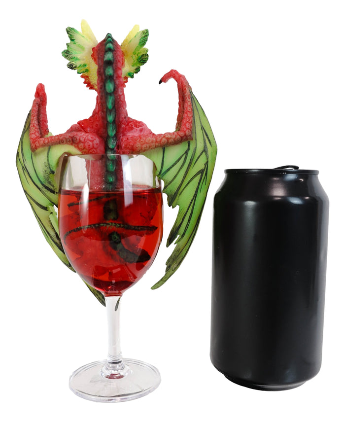 Cocktail Spirit Drunken Watermelon Daiquiri Dragon Statue Fantasy Decor Figurine