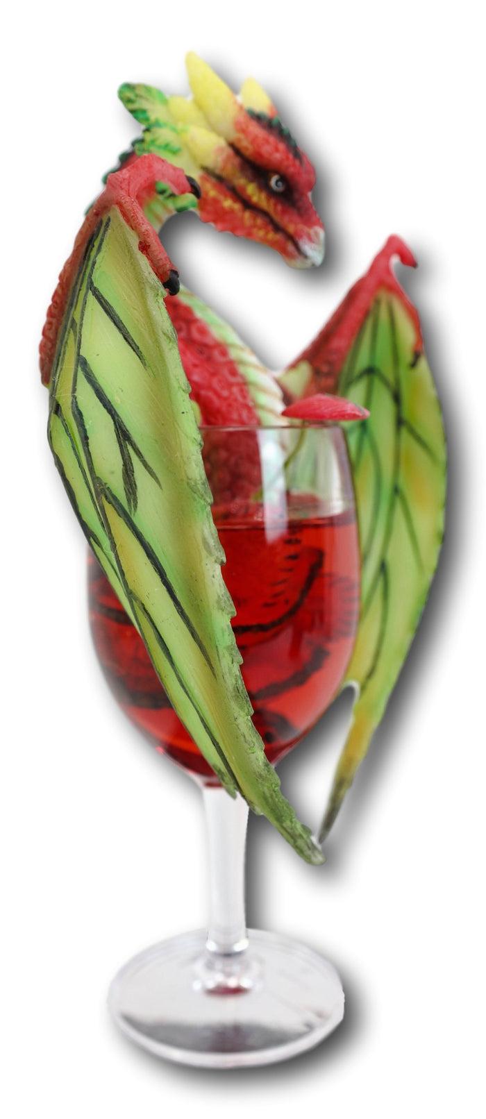 Cocktail Spirit Drunken Watermelon Daiquiri Dragon Statue Fantasy Decor Figurine