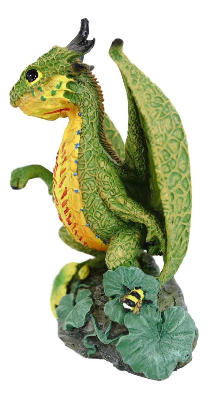 Colorful Fruits Vegetables Green Cantaloupe Dragon Figurine Fairy Garden Decor